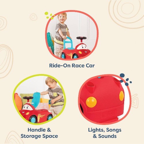 B. toys – Ride-On Race Car – Rollin' Riders