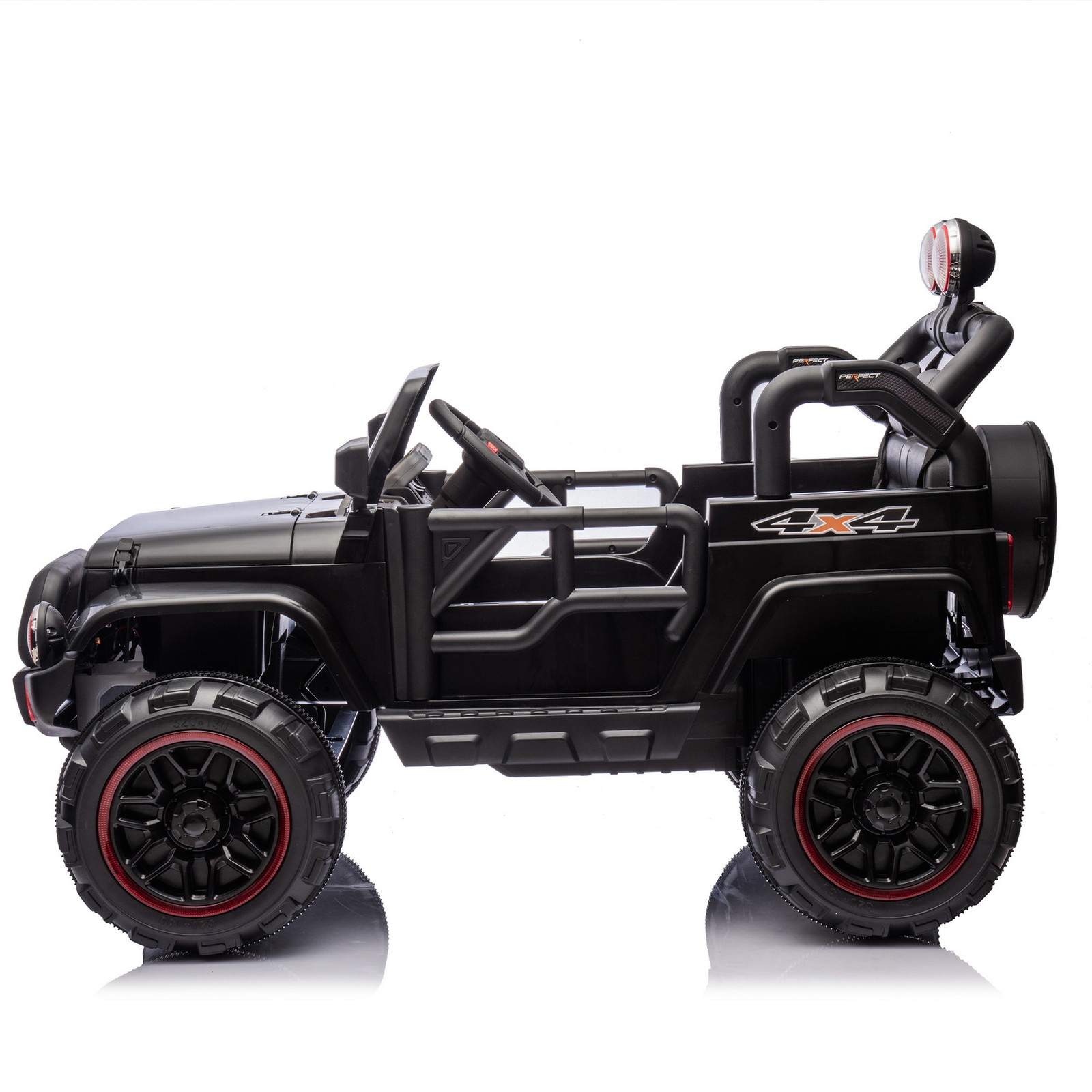 24V 2-Seater Off-Road Ride On Wrangler Jeep Toy Car Parent RC Control LED Music