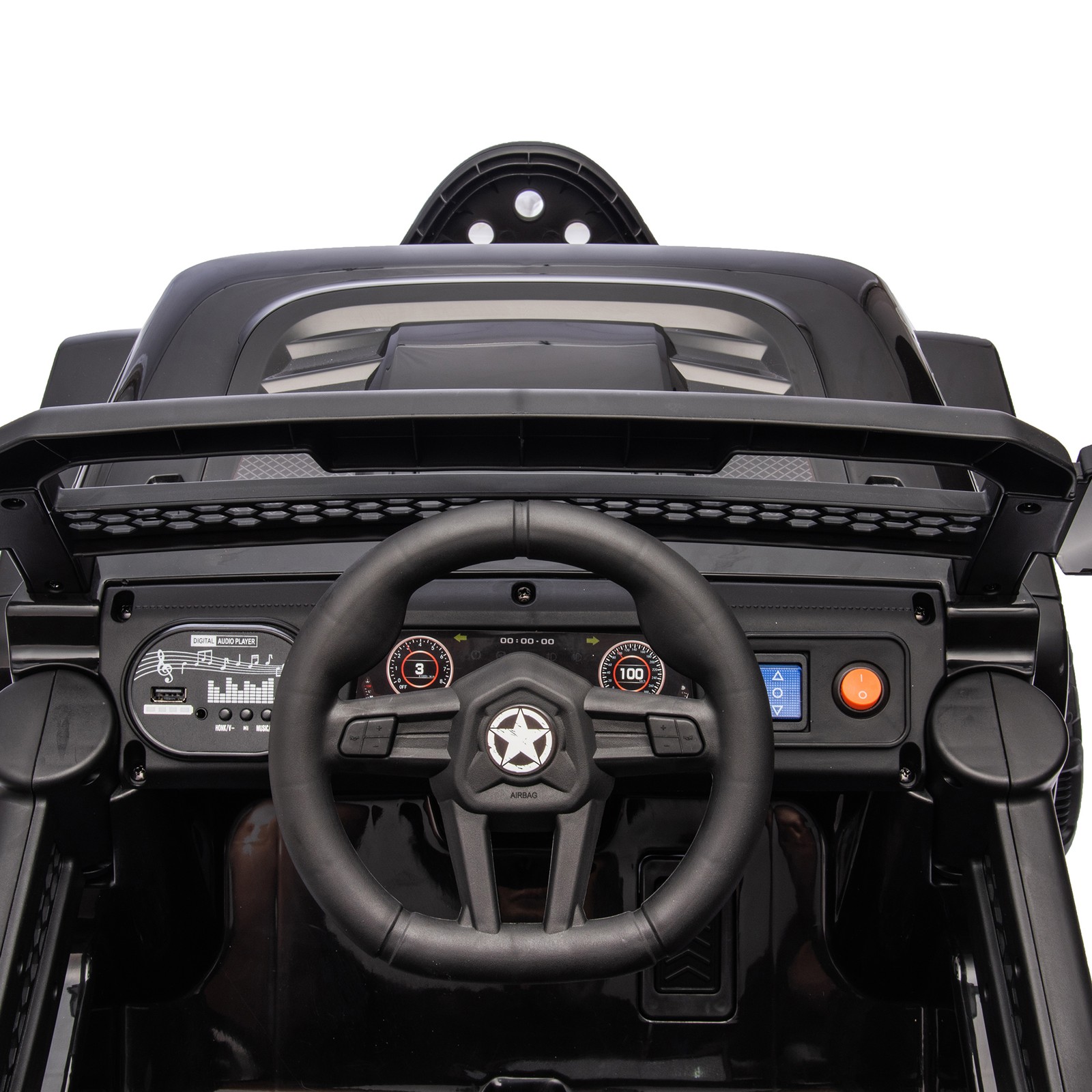 12V Kids Ride On Electric Truck Car Early education function kids aged 1-4 Black