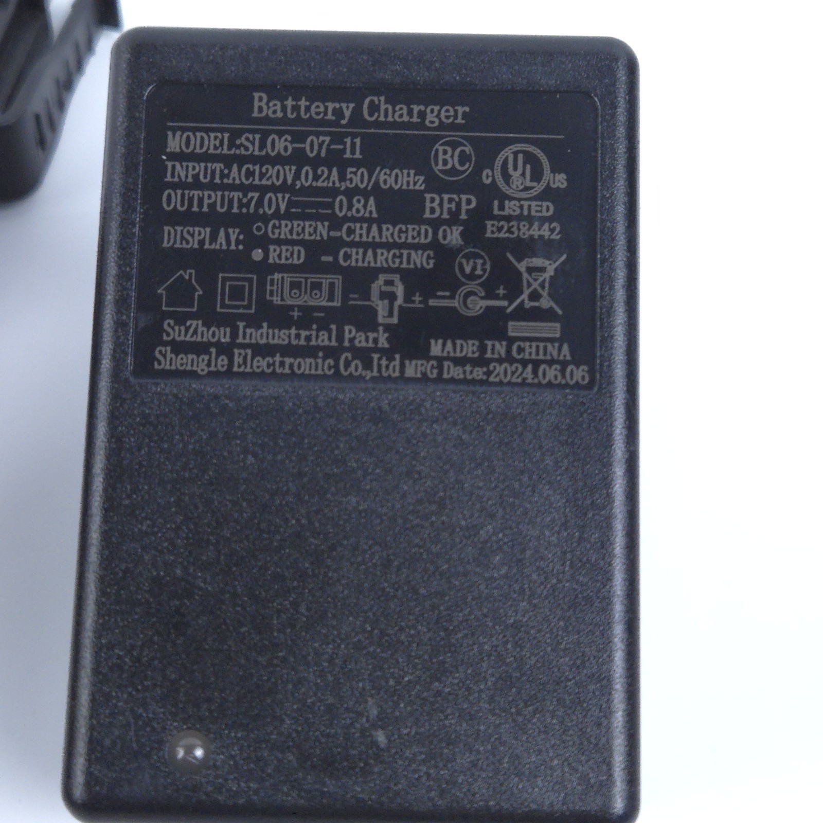 Battery Charger SL06-07-11 7V .8A Adapter Disney Kids Ride On Car T37