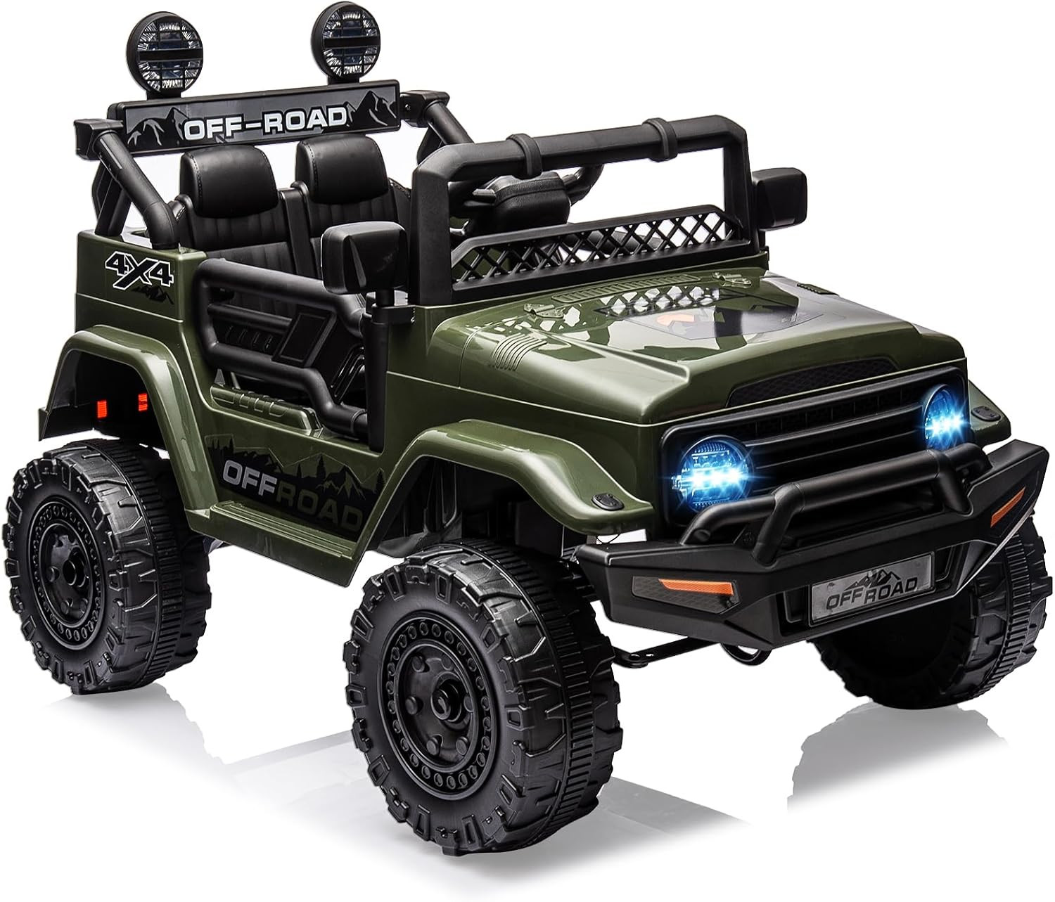 12V Electric Ride-On Truck for Kids – Remote Control Car with Spring Suspension,