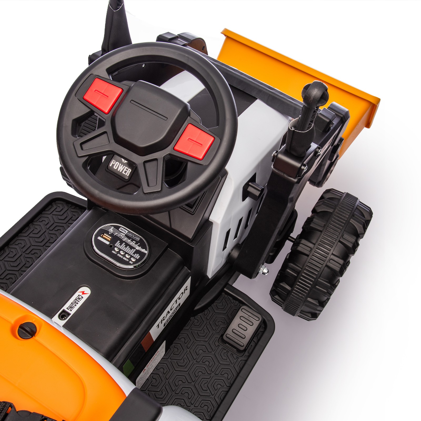 4 in 1 Kids Ride on Tractor 24V Electric Excavator Bulldozer Dump Truck W/Remote