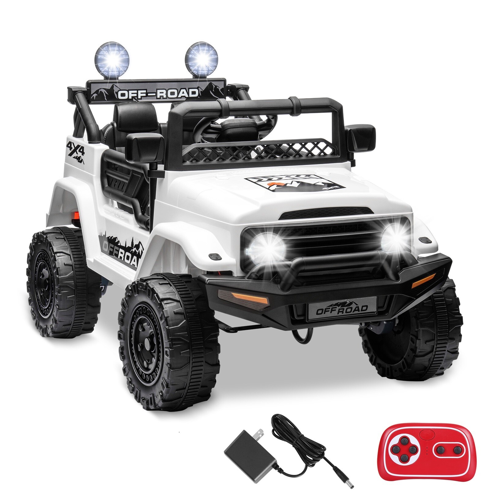 12V Kids Ride on Jeep Electric 2-Seater Truck Car Vehicle Toy 2-Way Control MP3
