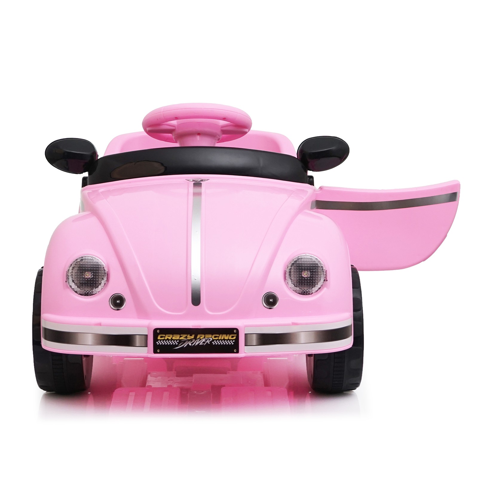 12V Kids Ride On Car Wheel LED USB & Bluetooth Suitable for Kids Aged 2-4 Pink