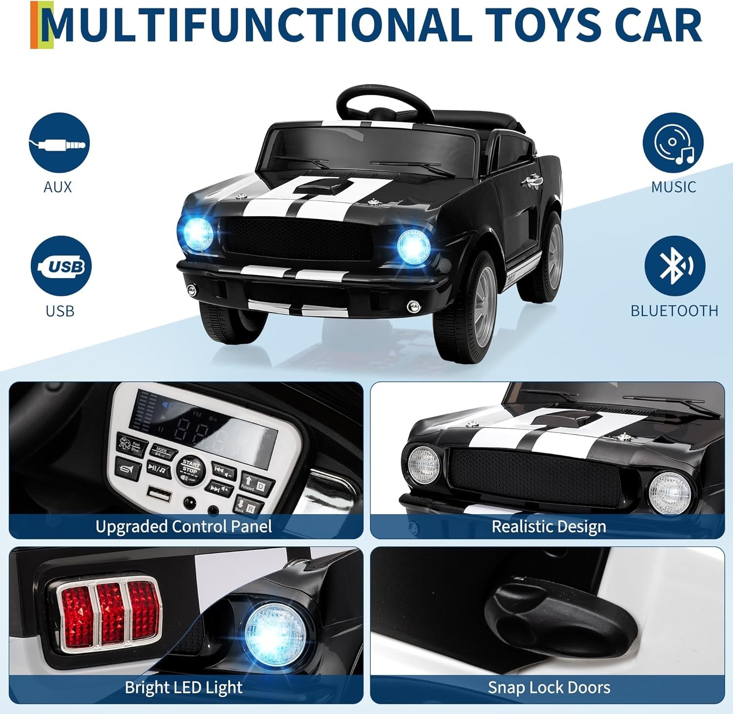 12V Electric Battery Powered Riding Car Toy for Toddlers Ride on Toys w/ Remote