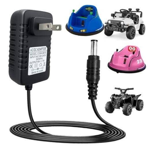 6V Charger for Ride On Toys, Kids Electric Car Power Adapter