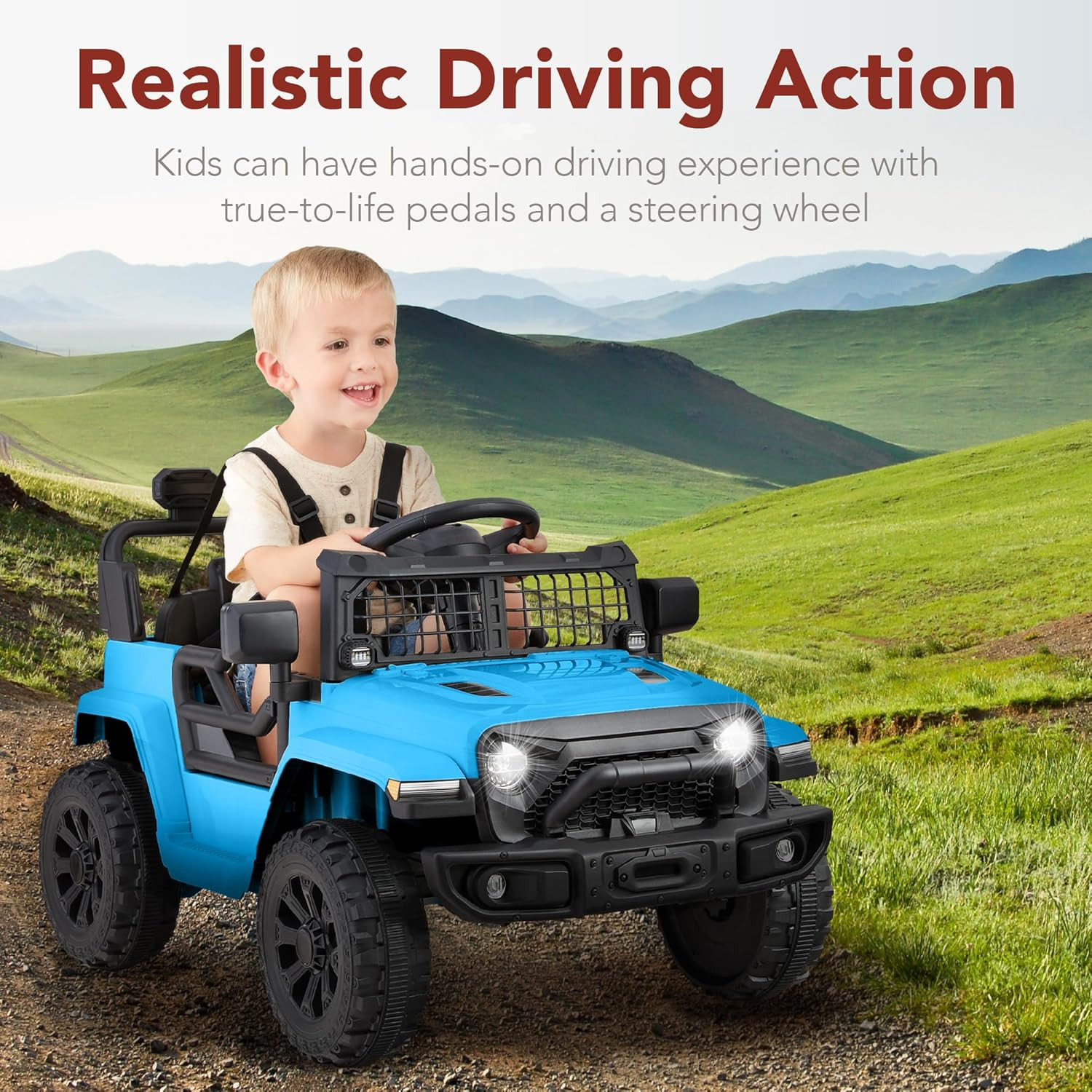 6V Kids Ride on Toy, Mini Truck, Electric Play Car W/Parent Remote Control, 4-Wh