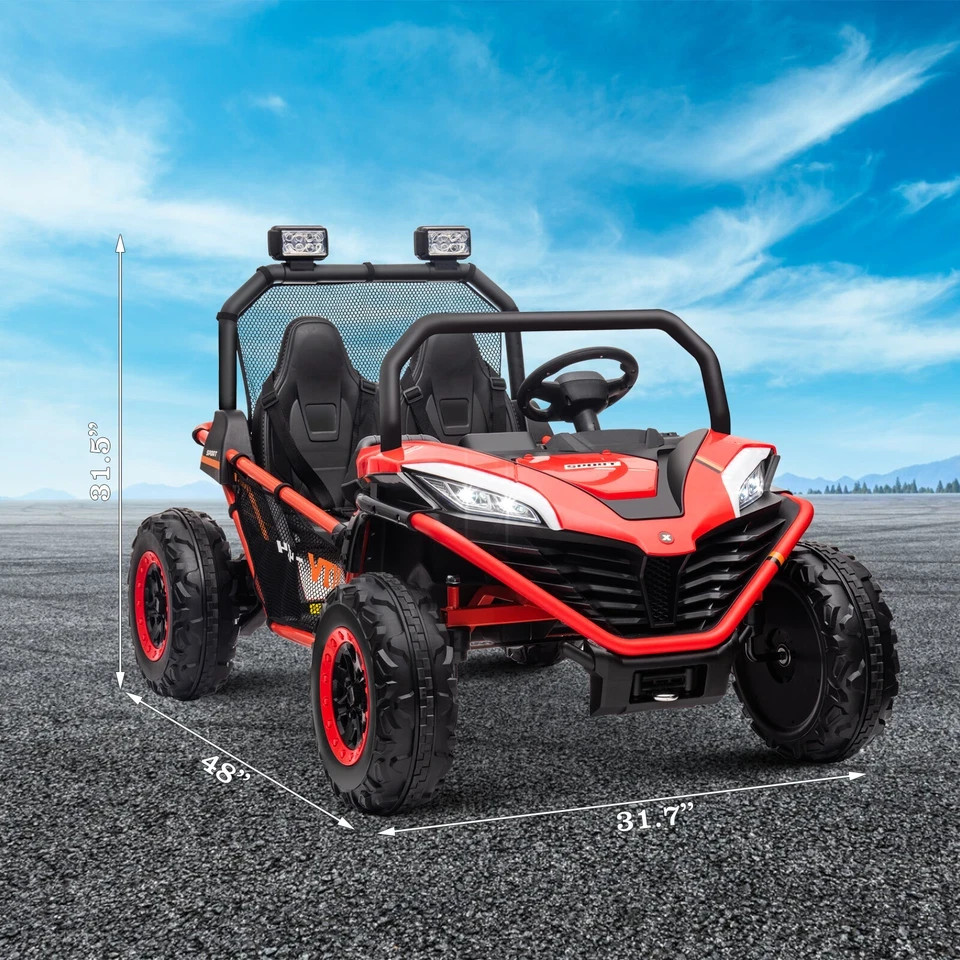 ZEOPHOL 24V Kids Ride On Car UTV Off-Road 2-Seater Purple 400W EVA Wheel Remote