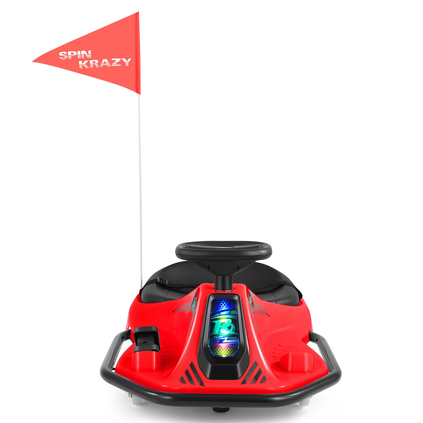 24V Kids Red Drifting Go Kart 360° Ride On Cart with Bluetooth
