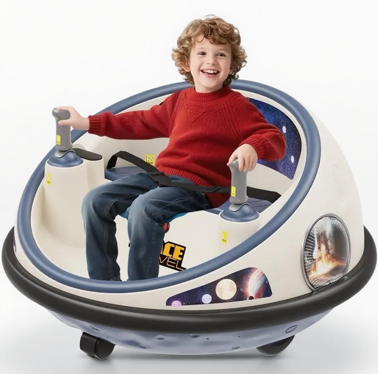 Electric Bumper Car with Remote Control, 360°Spinning Ride-On Vehicle, Rechargea