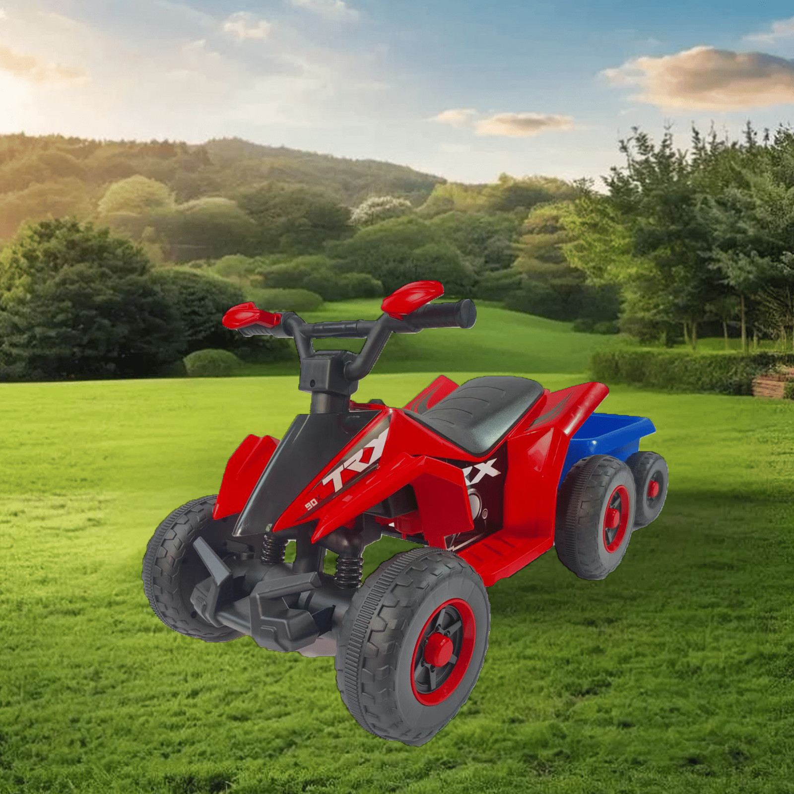 Electric Ride on ATV 4 Wheeler Battery Powered Quad Car Toy for Kids Toddler 3-6