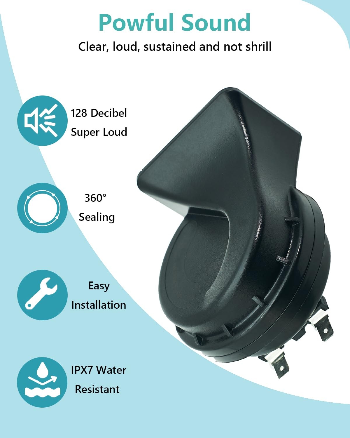 Super Loud 12V Waterproof Car Horn Kit – Dual Tone for Vehicles