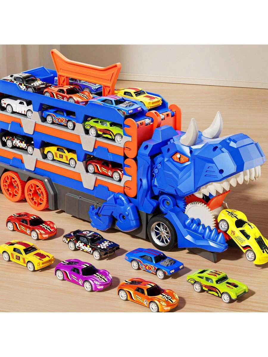 Toddler Car Truck Toys For 3 4 5 6 Year Old Boys Dinosaur Track Set