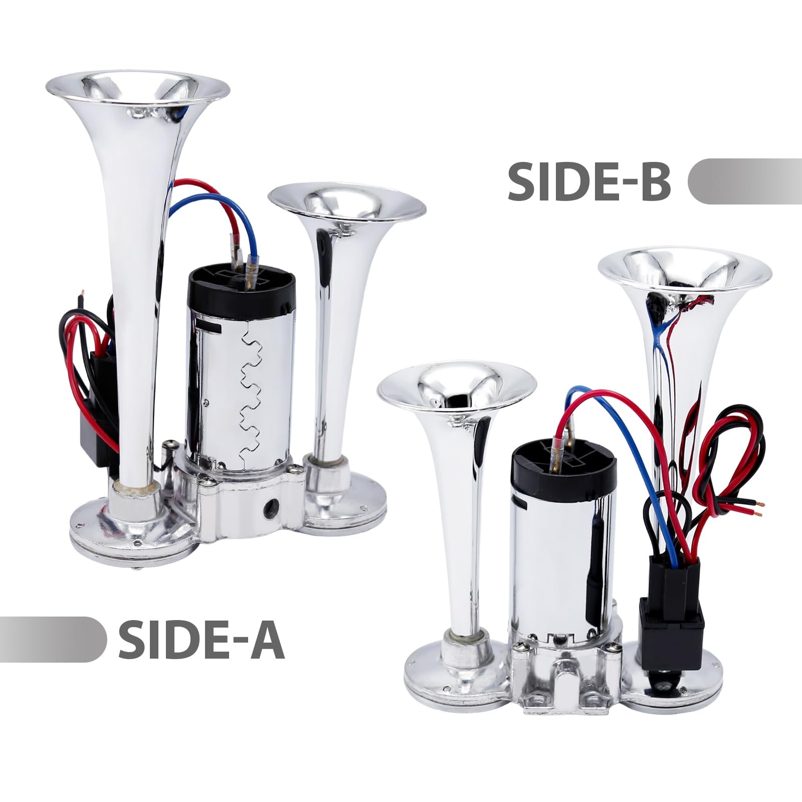 600DB Dual Train Horn 12V Pickup Truck Boat Car Horns Kit With Compressor