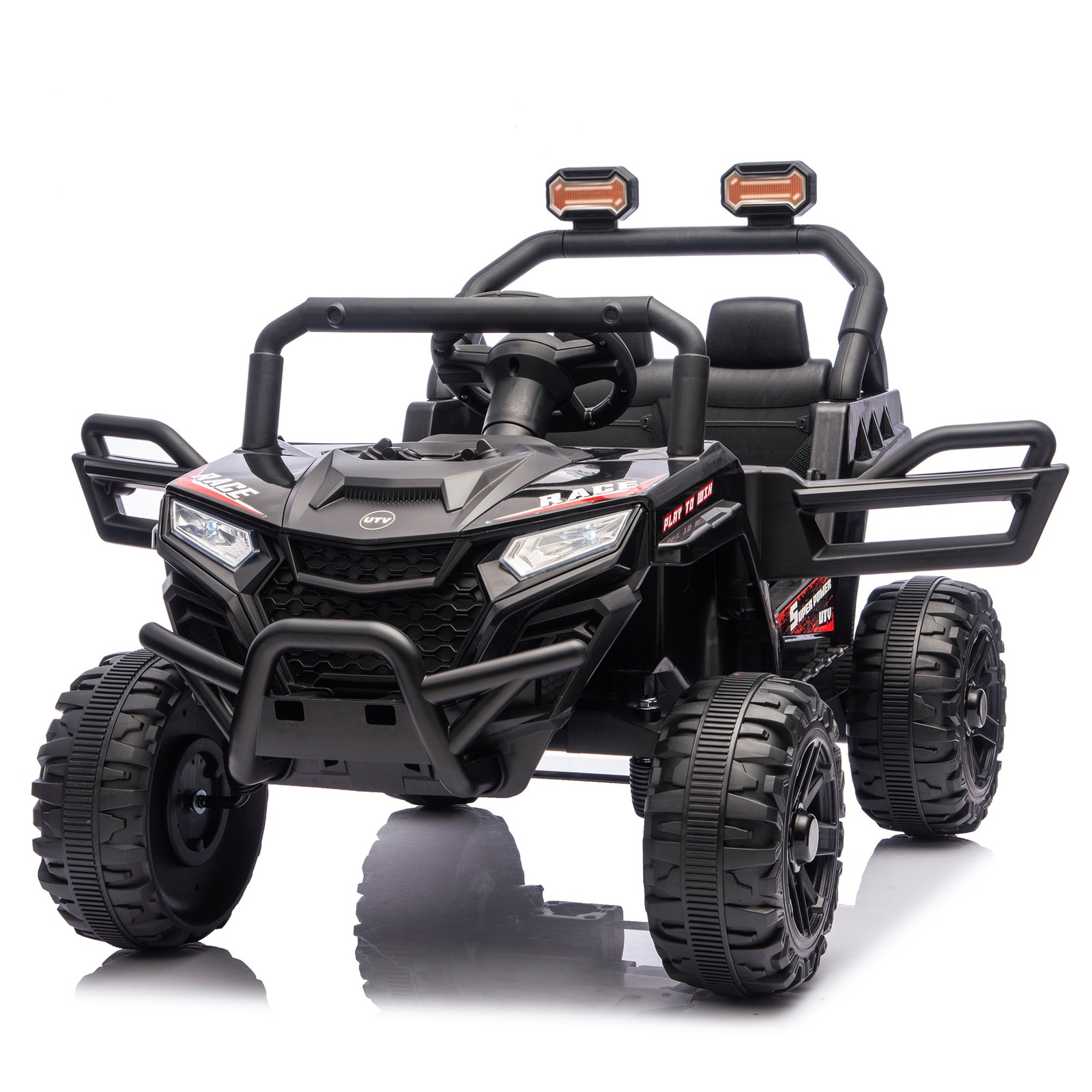 12V Kids UTV, 2.4G Remote, 4-Wheel Suspension, Anti-Slip Wheels, Ages 3-5