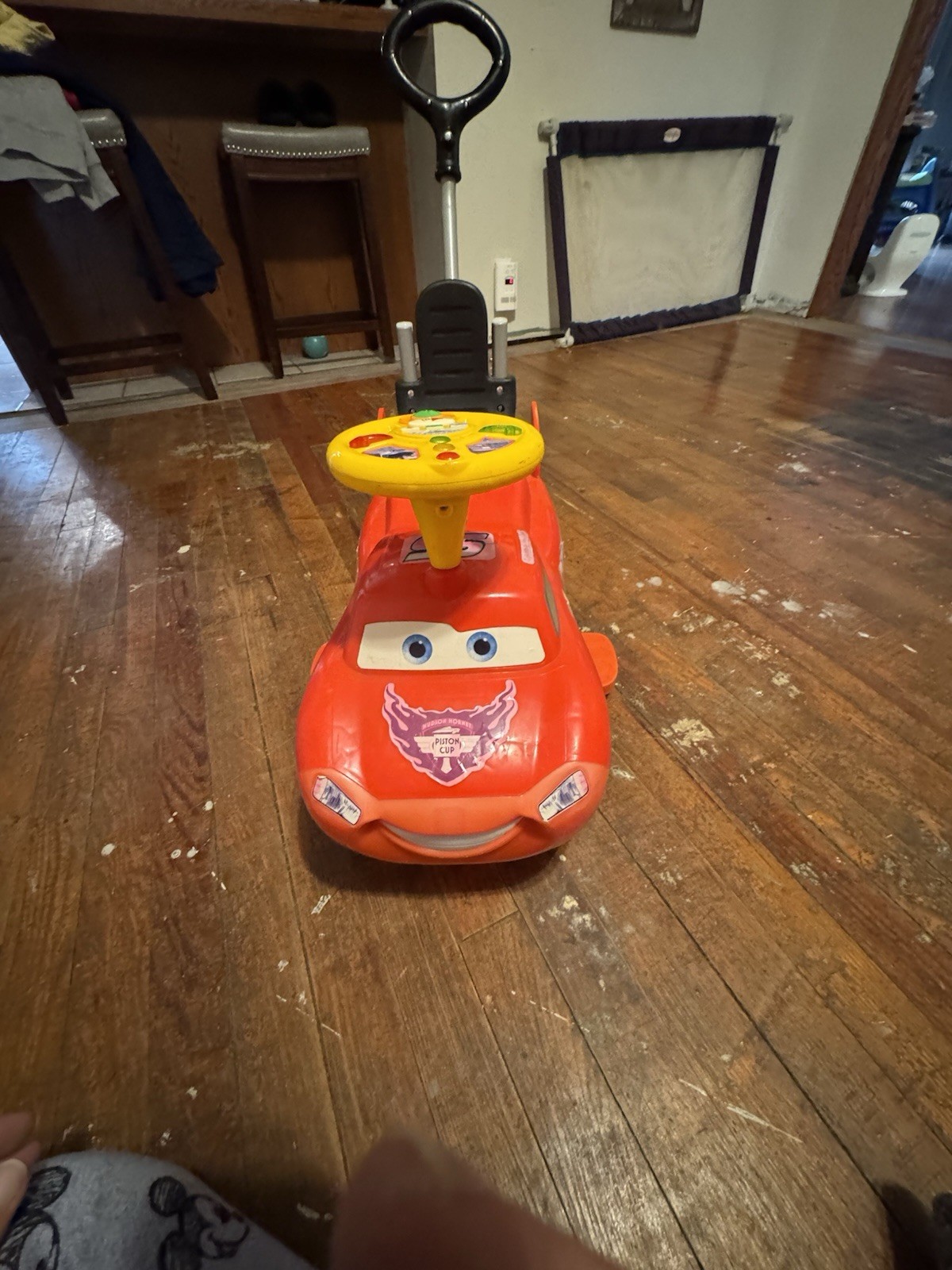 Disney Pixar Cars 3 Lightning McQueen Racing Ride On Car Or Handle To Push Child