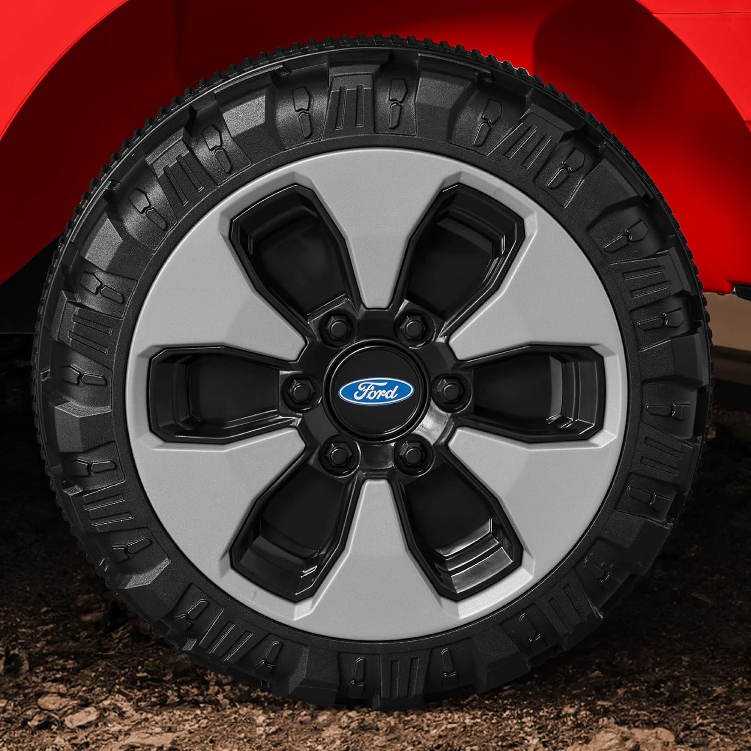 Ford F-150 Lightning 12V Electric Ride-On Truck for Kids – Red, Bluetooth, Paren