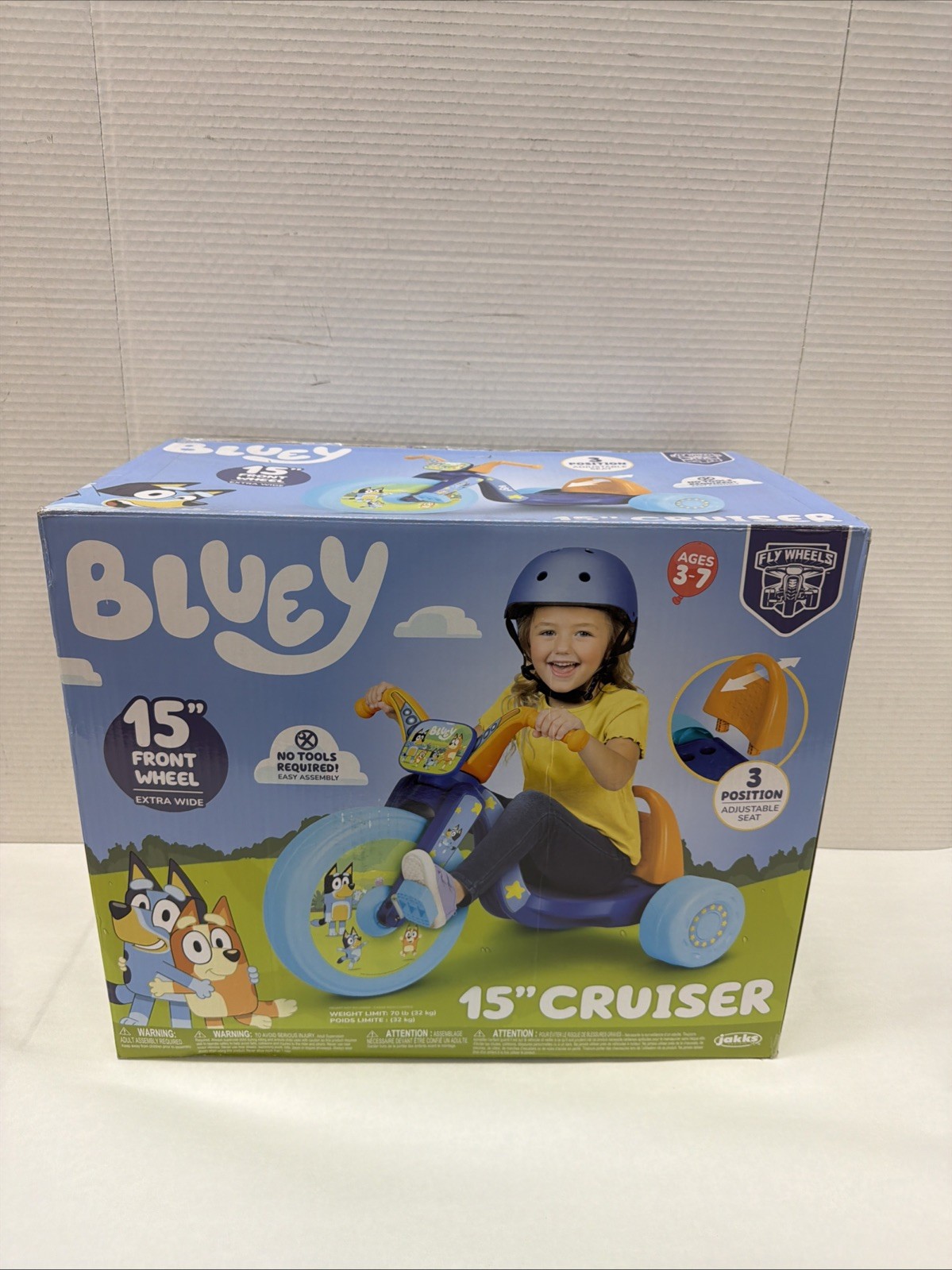 Bluey 15” Fly Wheel No Sound Trike for Kids’