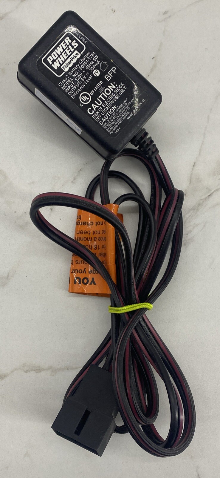 Replacement 6-Volt UL Listed Charger for Fisher-Price Power Wheels 00803-1192