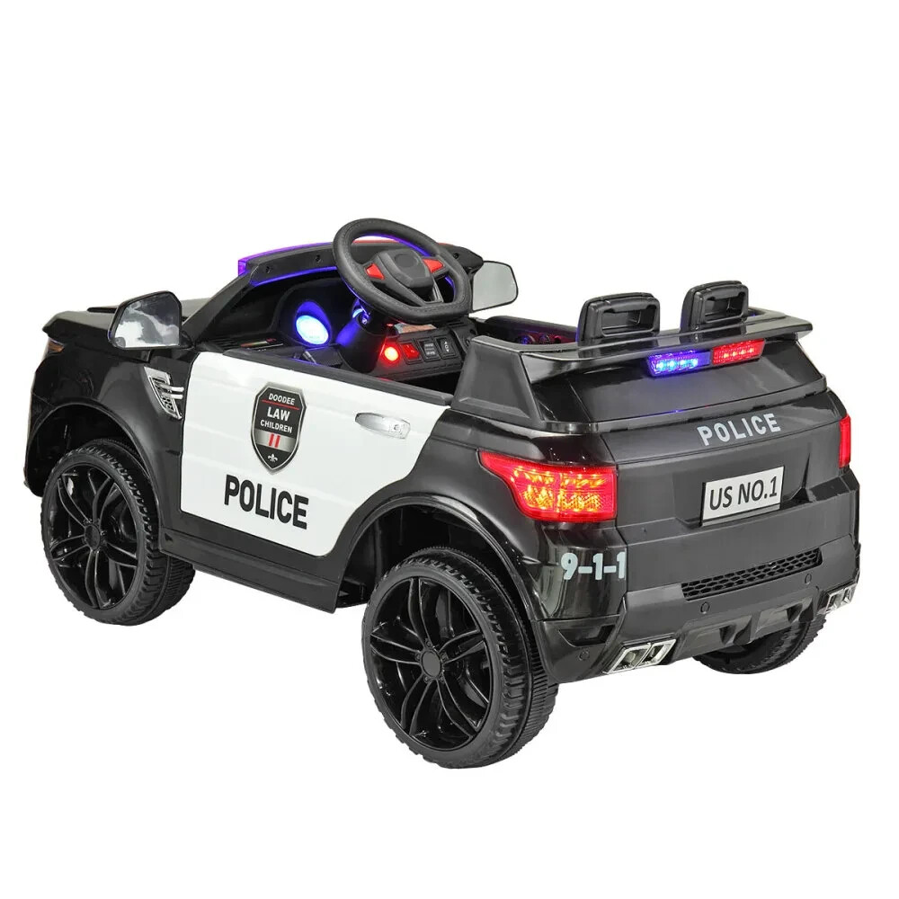 Kids Ride on Police Car with Parental Remote Control 12V Battery Powered Toy