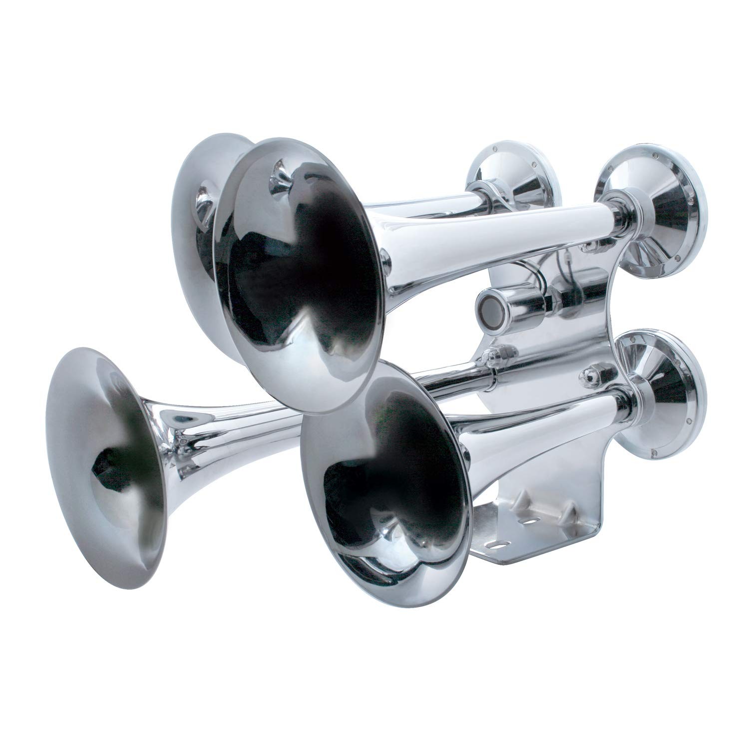 United Pacific 4 Trumpet Chrome Train Horn – Standard Duty,46130