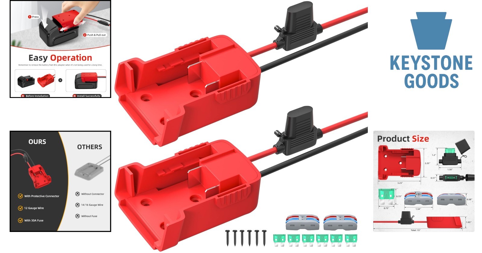 18V Power Wheels Battery Adapter & Converter Kit for RC & Robotics