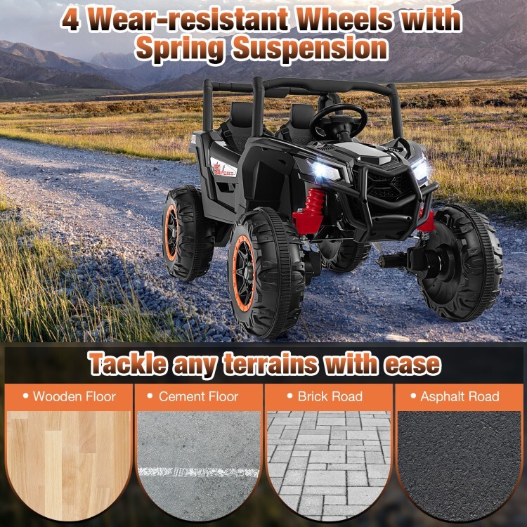2-Seater Kids Ride On Electric UTV Toy Car 24V Gift Kids w/ 2.4G Remote Control