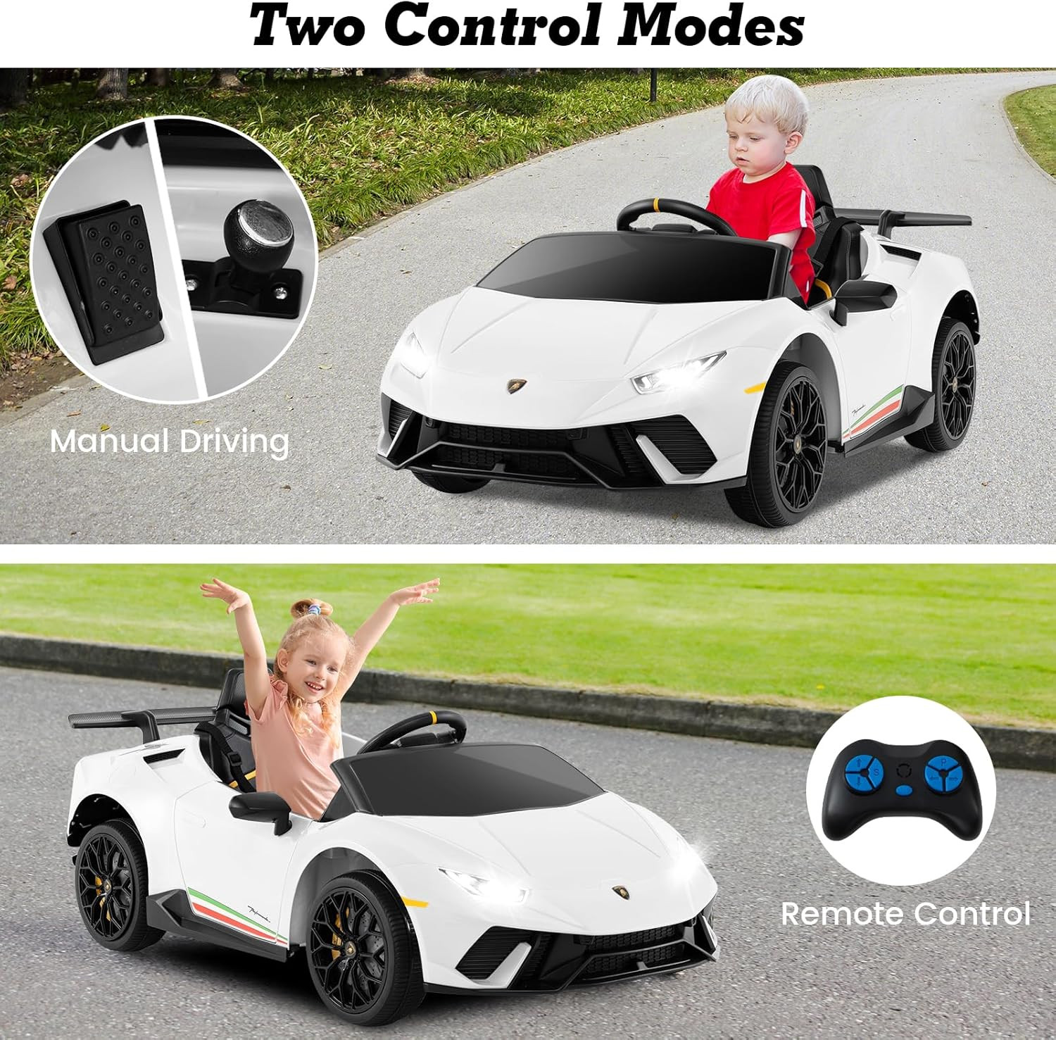 Licensed Lamborghini Huracan Ride on Car by , 12V Kids Electric Vehicle with Rem