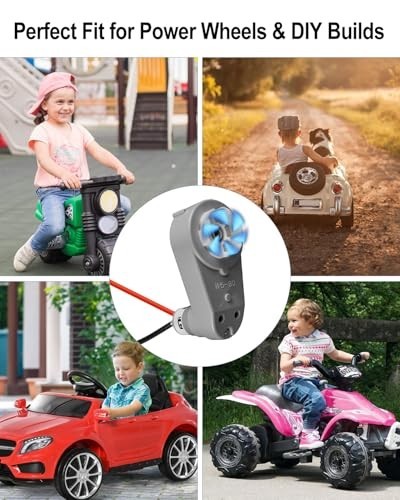 2Pcs 24V High-Speed RS775 Motor Gearbox for Kids Ride-On Cars, 280W Upgrade, 360