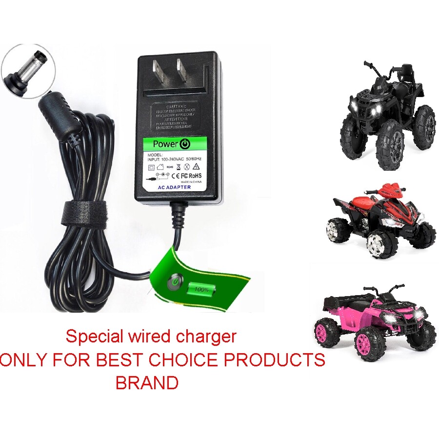 12V Charger for Best Choice Products ATV Quad Four Wheeler from Walmart P Wheels