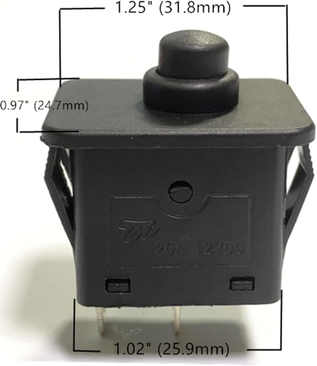 2-Pack Kids Ride-on Car Foot Pedal Switch, 6V-12V 2-Pin Accelerator Plunger