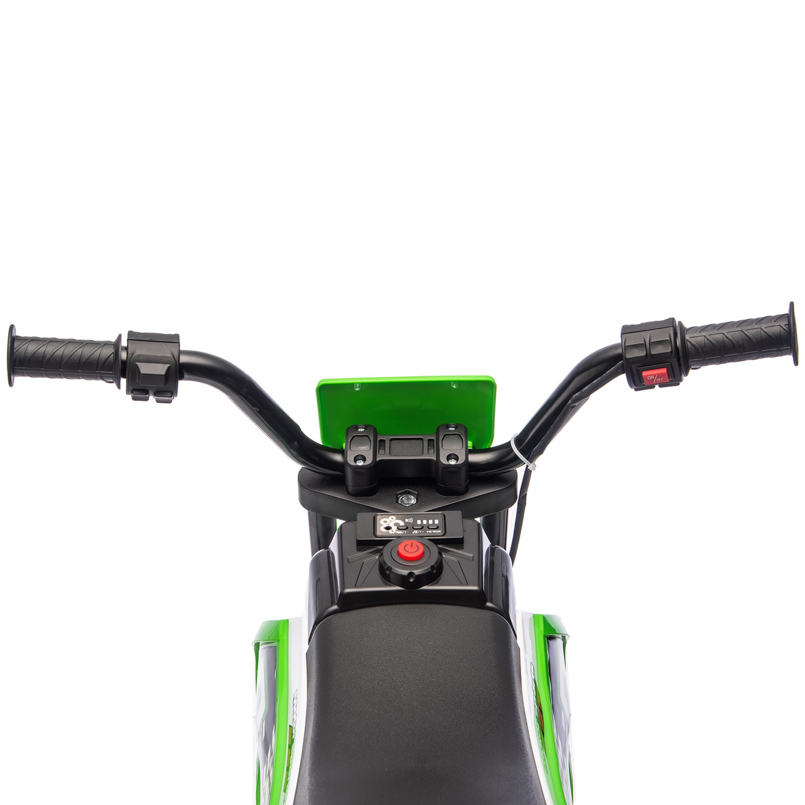 12V Kids Ride On Motorbike Motorcycle Dirt Bike with Music,Training Wheels Green