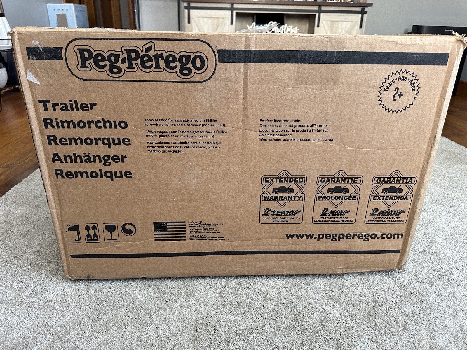 Peg Perego John Deere Adventure Trailer for Gator XUV Powered Ride-On. Open box