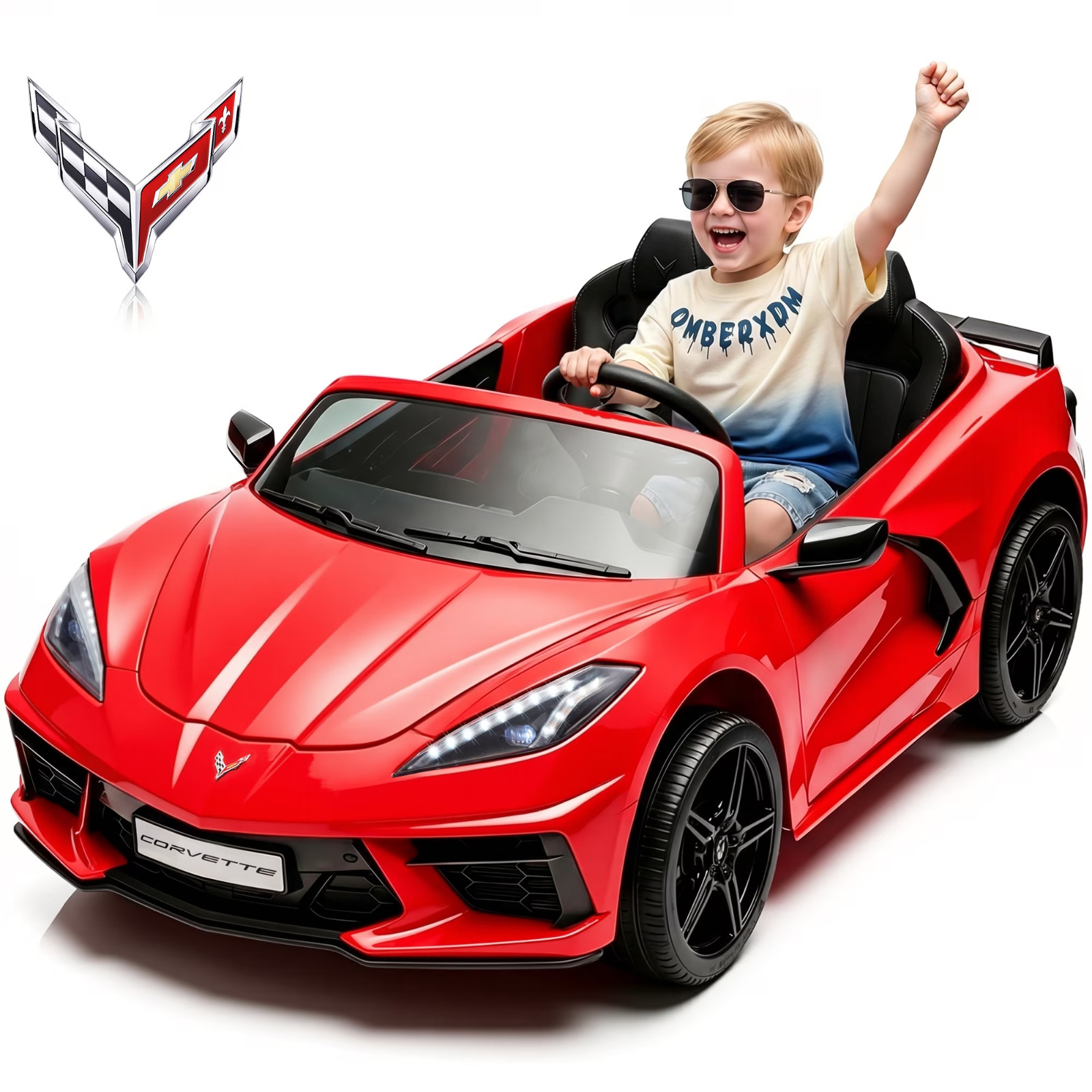 24V 4WD Kids Ride On Car 4 Motors 7AH Battery, LED, MP3, Spring Suspension, Gift