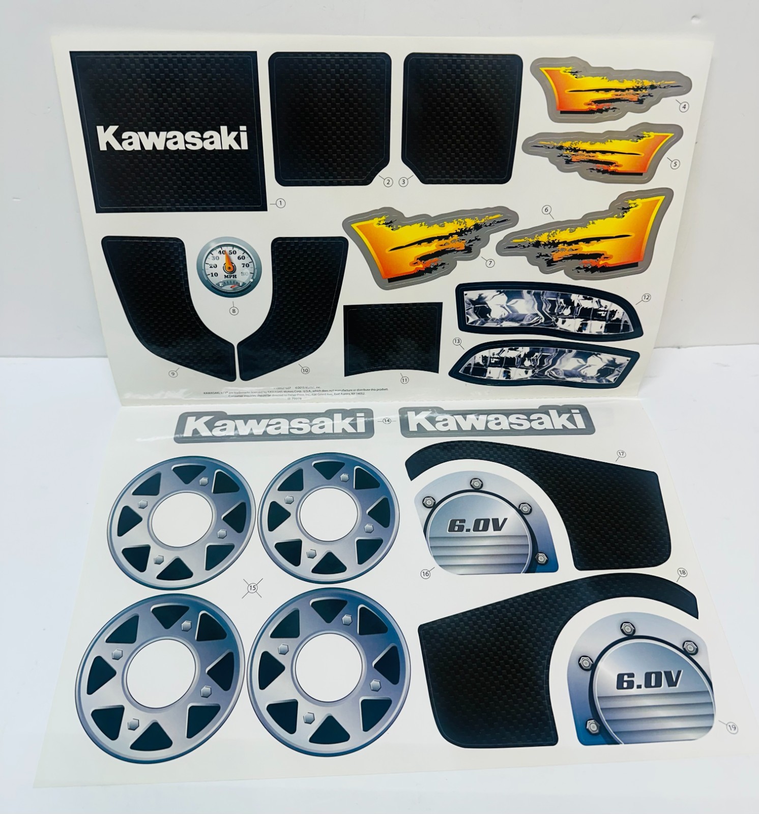 Power Wheels Kawasaki Lil Quad Label Sheet – 3900-3691