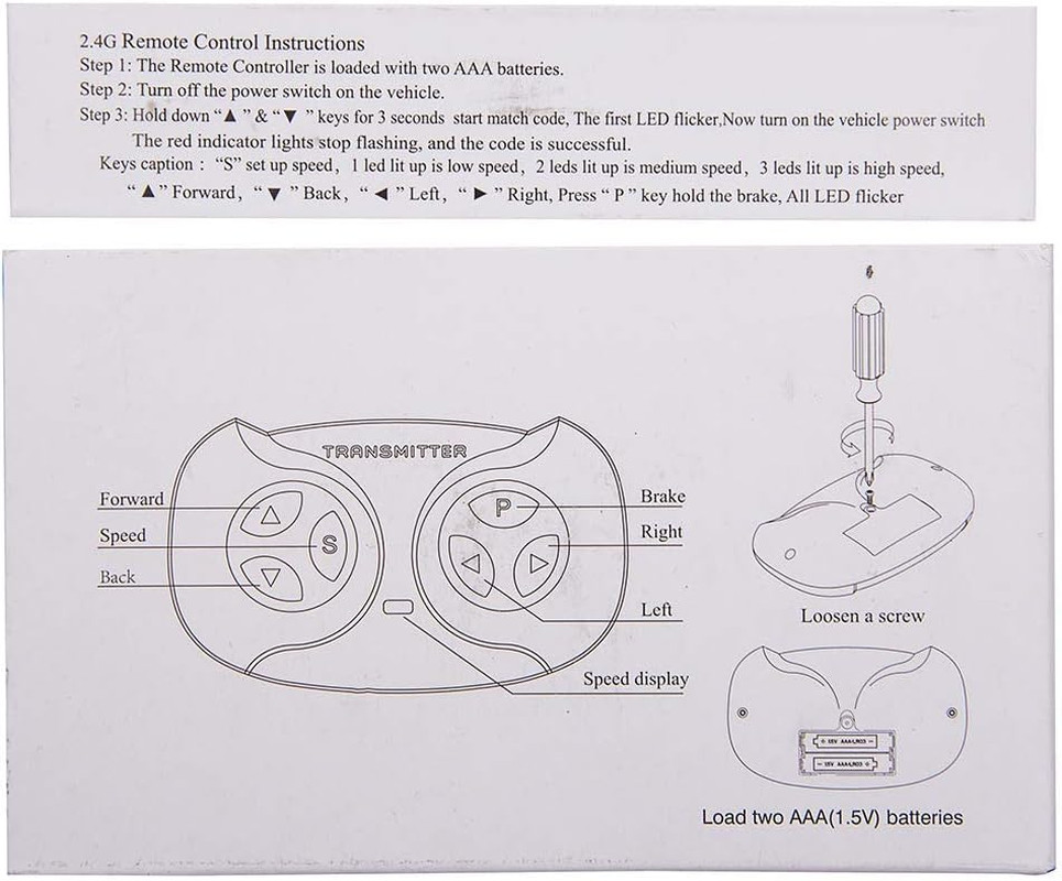 JR1922RXS Kids Powered Ride on Car 2.4G Bluetooth Remote Control and Receiver Ki