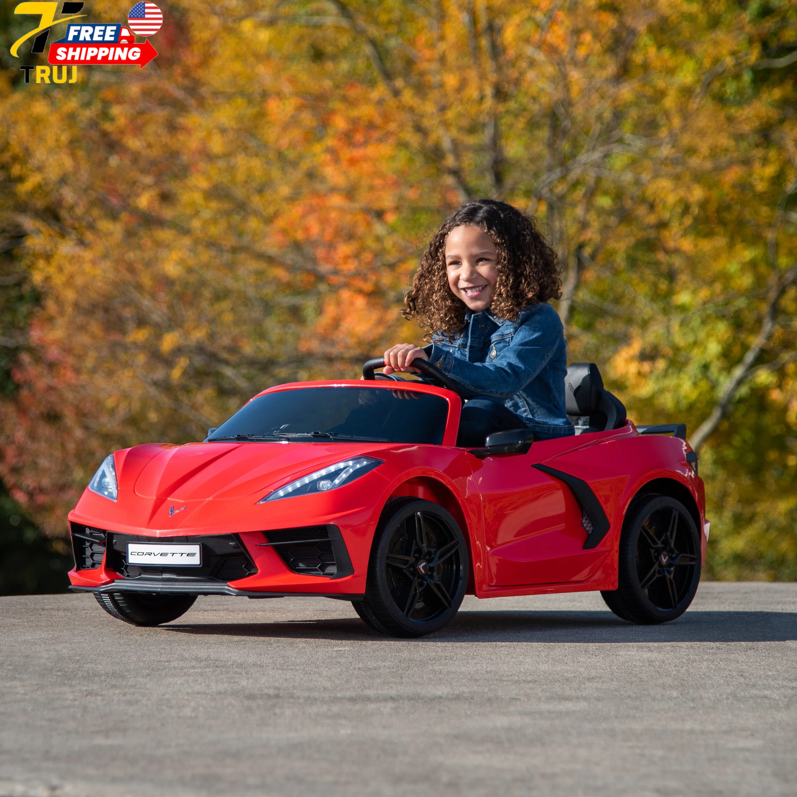 Huffy Corvette Stingray Ride-On Car Battery Powered 12V Children Ages 3+ Sounds