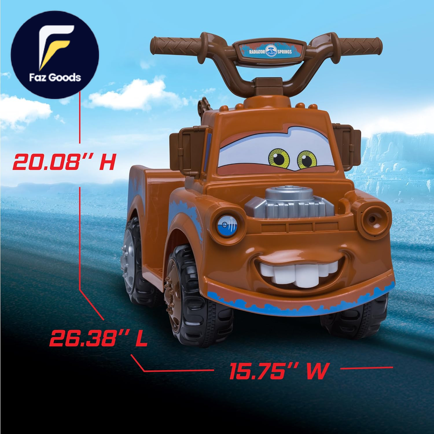 Toddler Disney Cars 3 Tow-Mater Electric Quad Ride-On Kids 1.5-3 Years Old 6 Vol