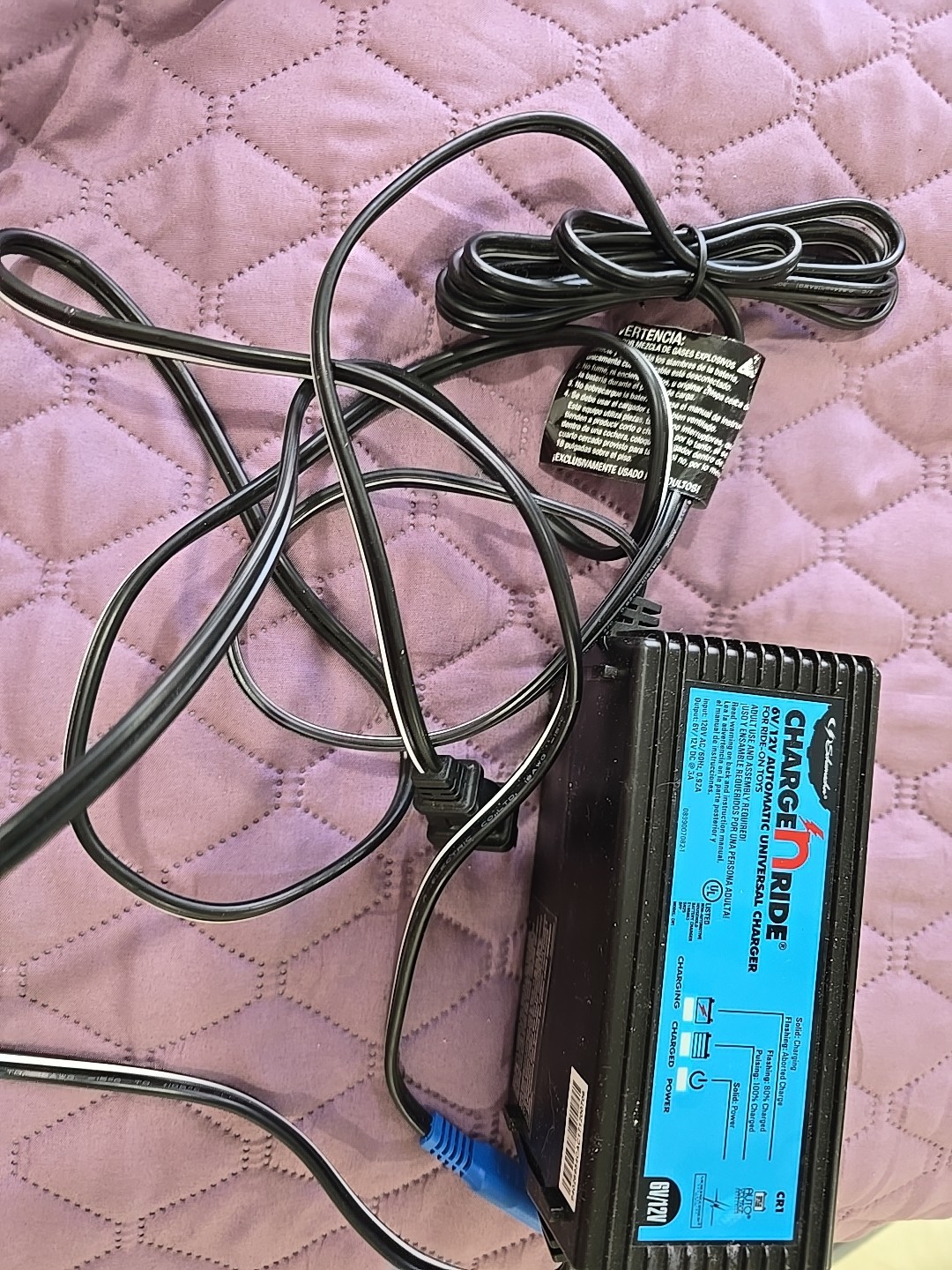 Schumacher Charge n Ride Charger Universal 3 Amp 6V/12V Automatic Kids Toys CR1