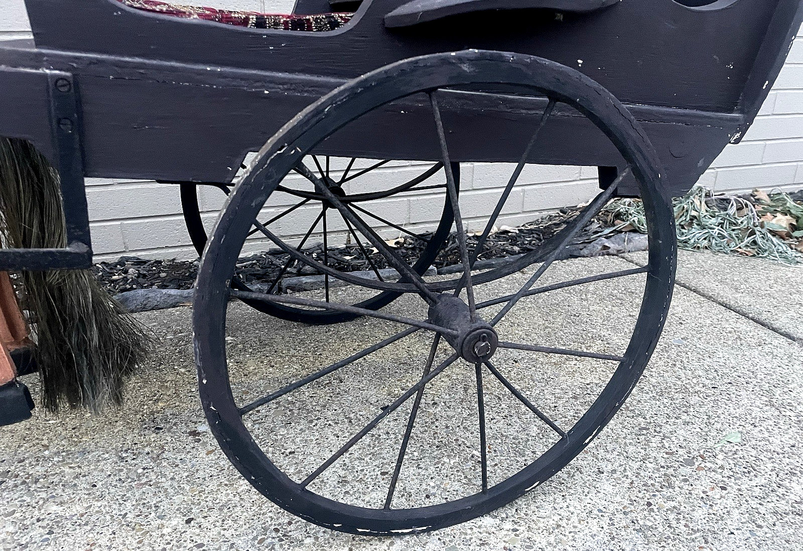Very Rare 19th Century Ride on Peddle Horse Drawn Carriage