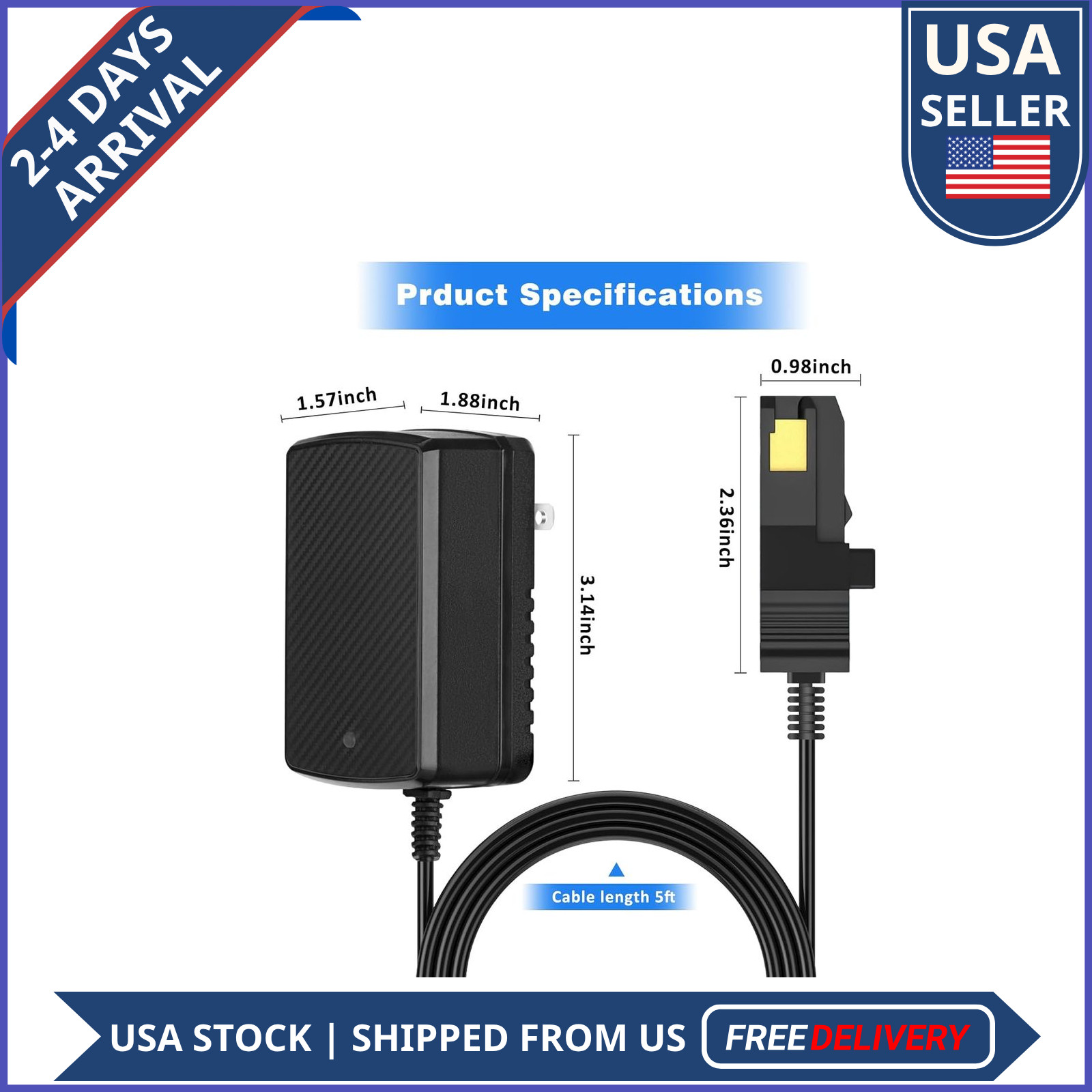 12V Charger for Power Wheels Gray Orange Battery Fisher Price Ride On