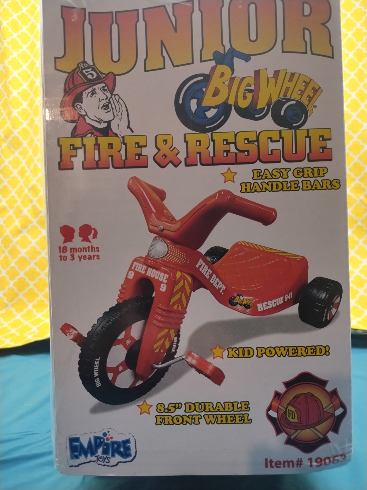 Big Wheel Item #19063 Junior Fire and Rescue Trike, Ages 18 months – 5years