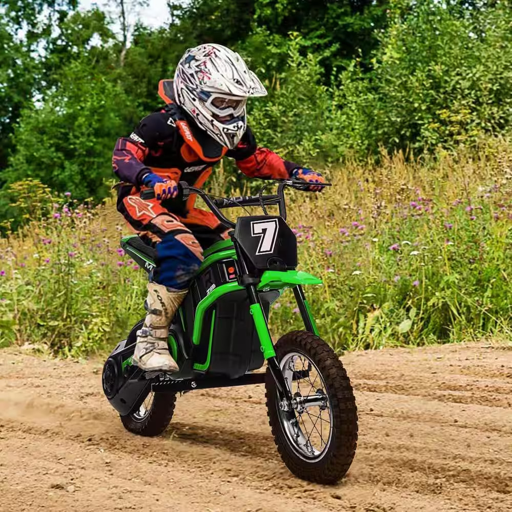 Hetoy Kids Ride on Motorcycle and Electric Motocross Bike, 24V Battery Powered E