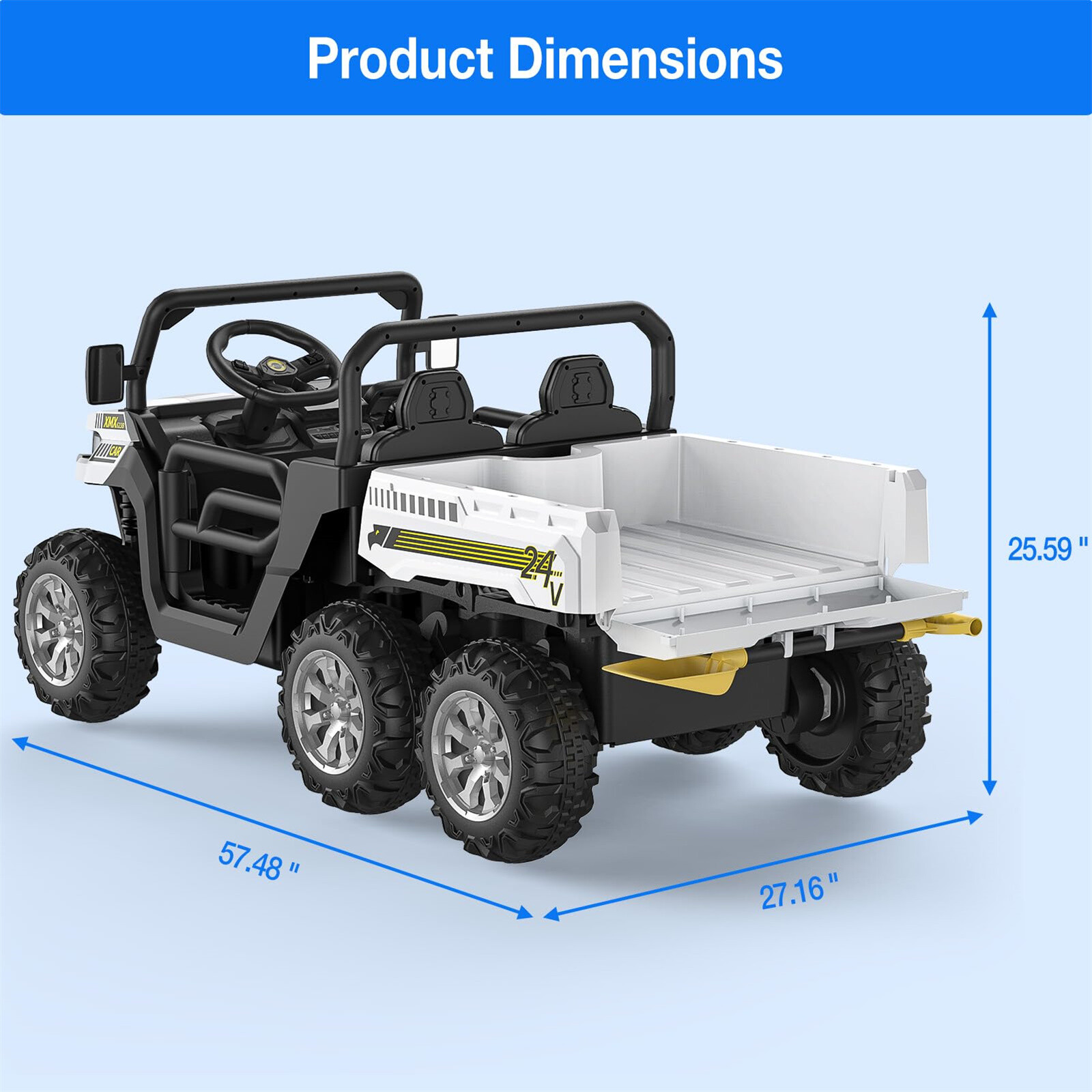 🍒Remote Control Electric Ride On Dump Truck for Kids Ride On Toy with Dump Bed
