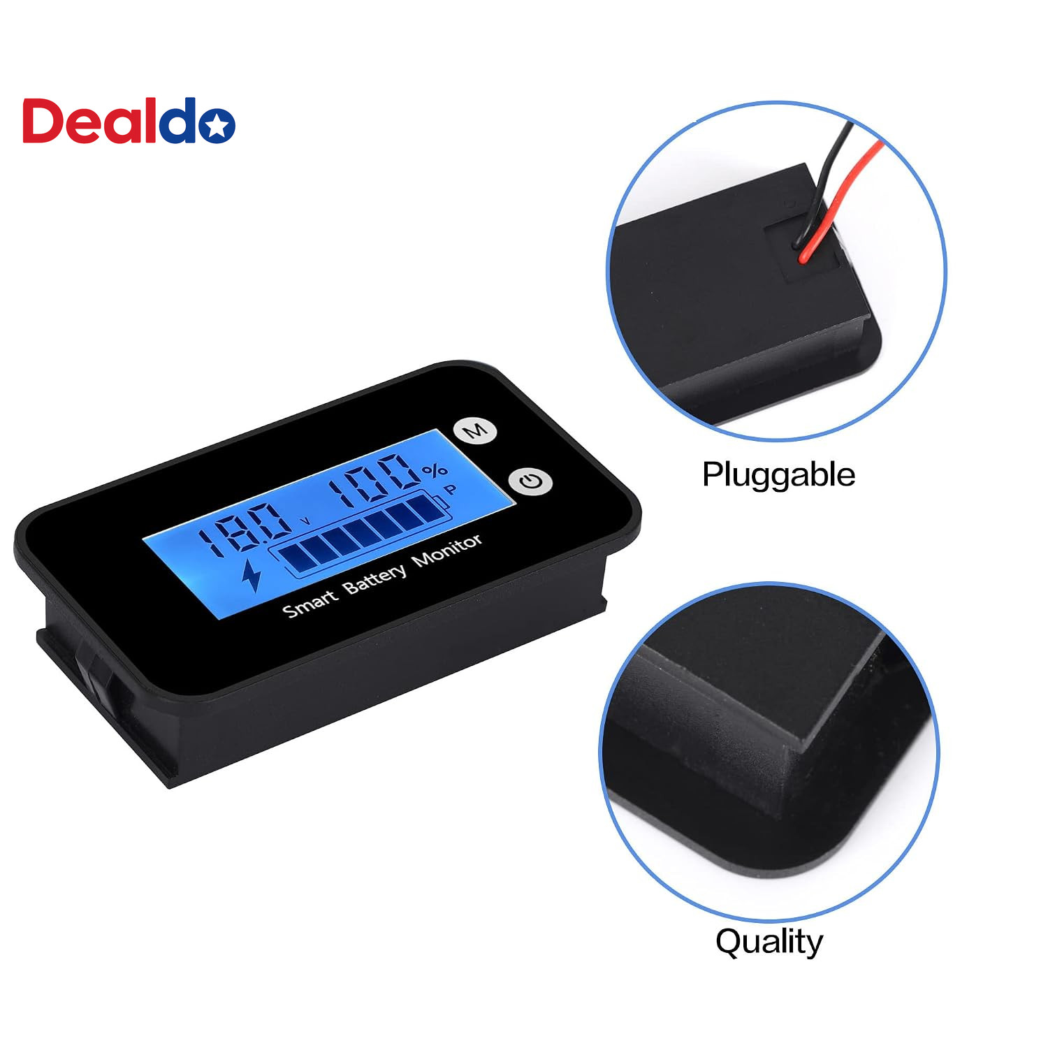 Waterproof Battery Monitor12V 24V 36V 48V 60V 72V ,Car Motorcycle Golf Cart Batt