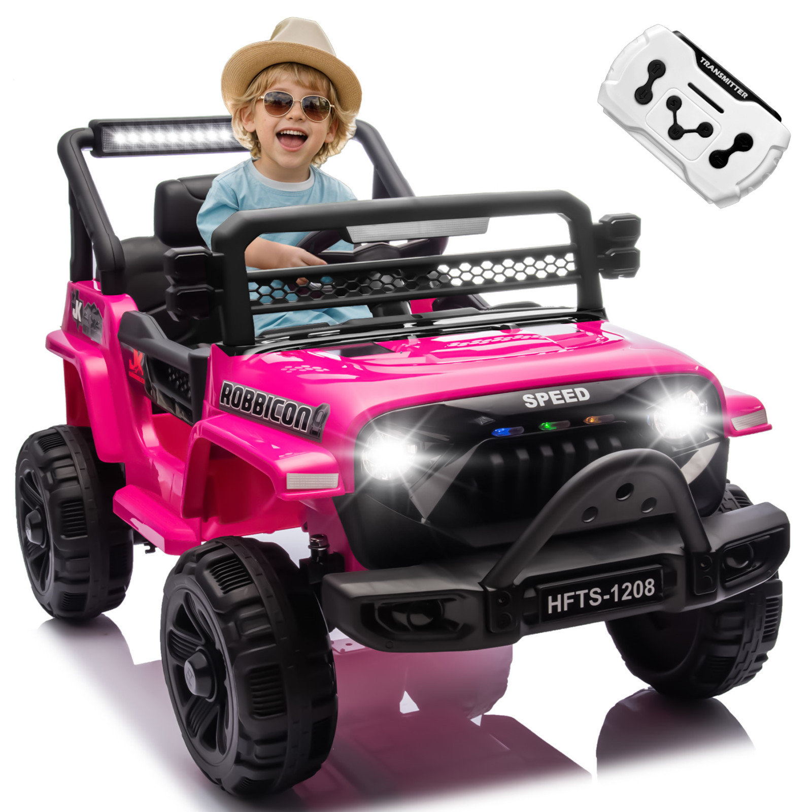 12V Electric Car Ride On Truck for Kids w/ Remote, Powered Wheels Toys,Pink