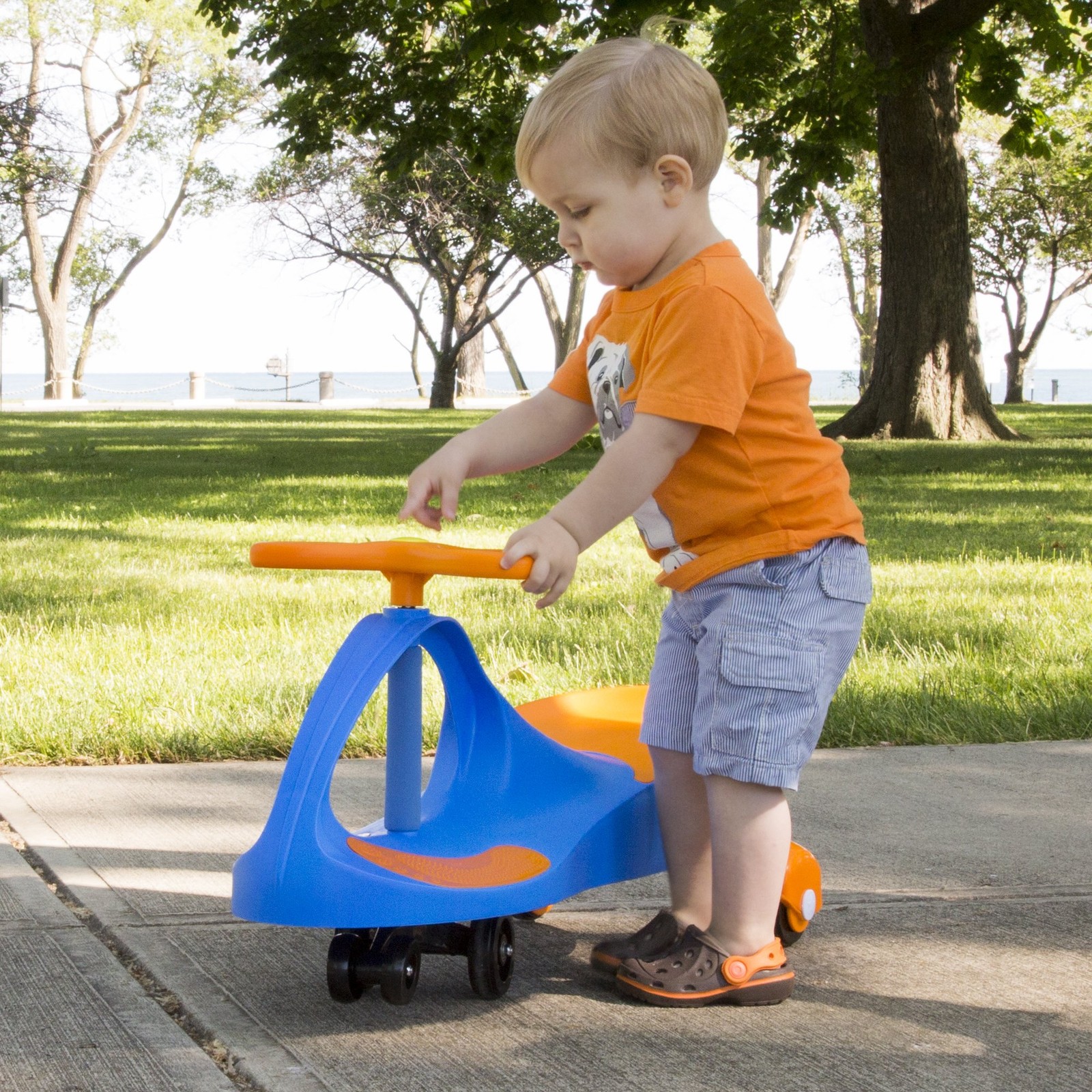 Lil Rider Blue Orange Ride On Wiggle Car Toddler Indoor Outdoor Fun