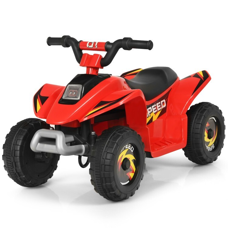6V Battery Powered Kids Ride On Electric ATV Car Gift Toddler w/ 4 Large Wheels
