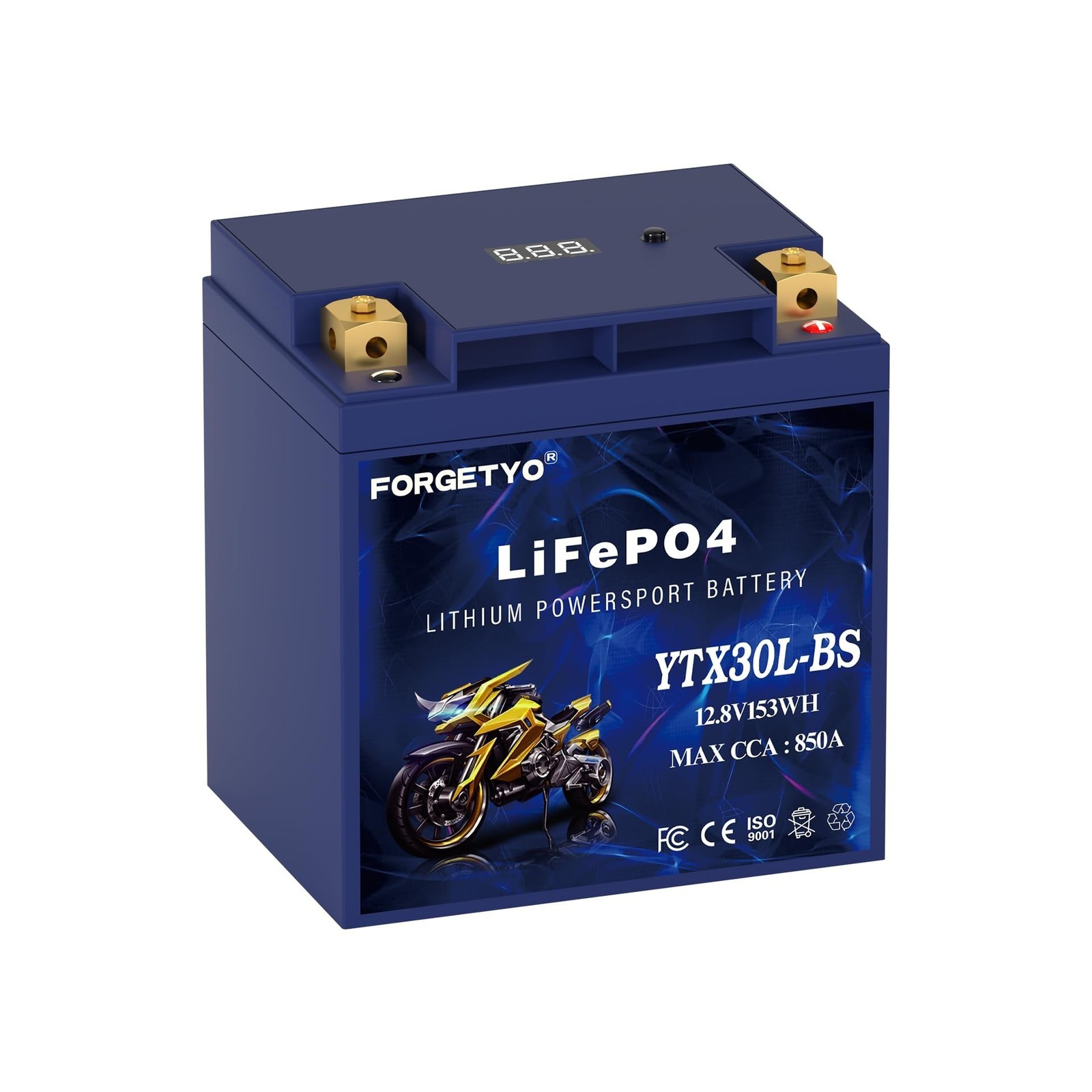 Lithium YTX30L-BS, 850A LiFePO4 Motorcycle Battery, 12V 12AH ATV, UTV, Jet Sk…