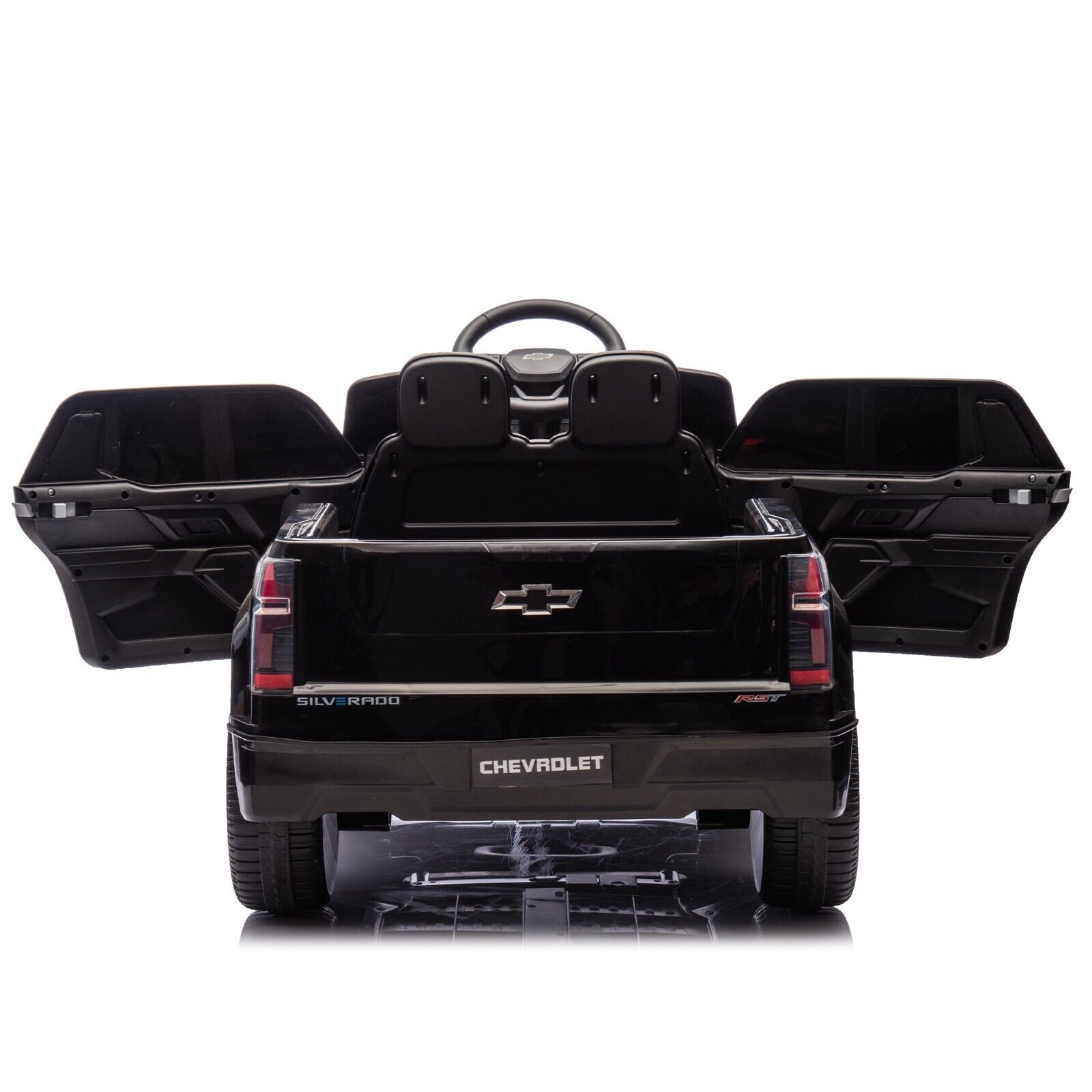 12V Kids Ride on Truck Licensed Chevrolet Silverado Electric Car Toy with Remote